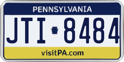 PA license plate JTI8484
