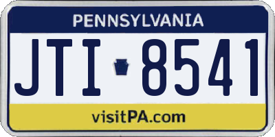 PA license plate JTI8541