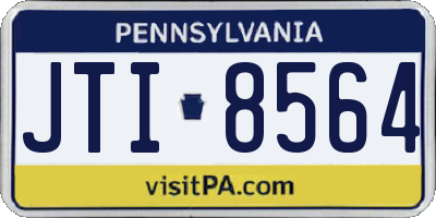 PA license plate JTI8564