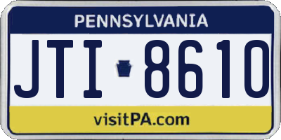 PA license plate JTI8610
