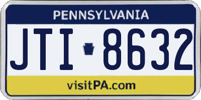 PA license plate JTI8632