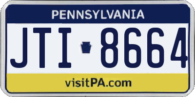 PA license plate JTI8664
