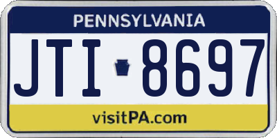 PA license plate JTI8697