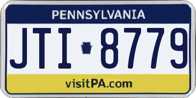 PA license plate JTI8779