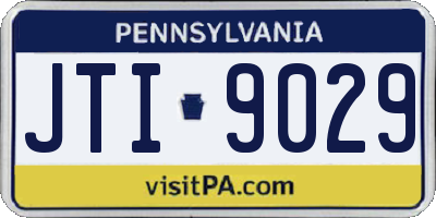PA license plate JTI9029