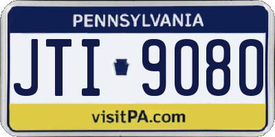 PA license plate JTI9080