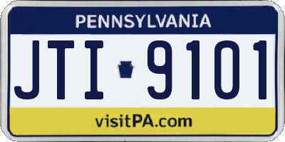 PA license plate JTI9101