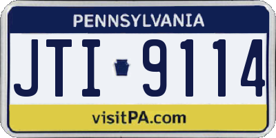 PA license plate JTI9114