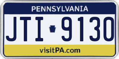 PA license plate JTI9130