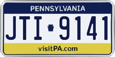 PA license plate JTI9141
