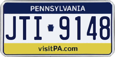 PA license plate JTI9148