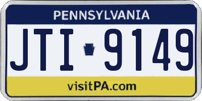 PA license plate JTI9149