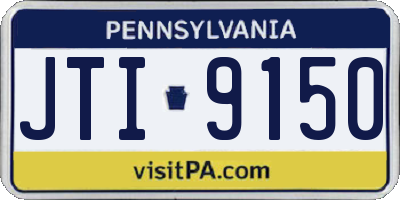 PA license plate JTI9150