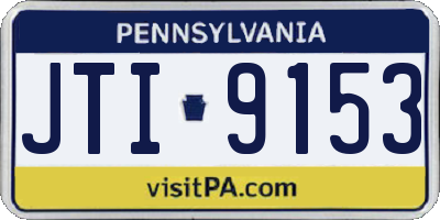 PA license plate JTI9153
