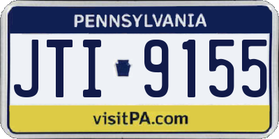 PA license plate JTI9155
