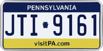 PA license plate JTI9161