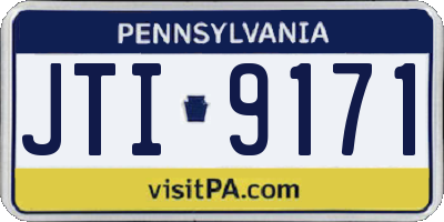 PA license plate JTI9171