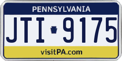 PA license plate JTI9175