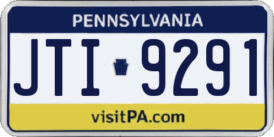 PA license plate JTI9291