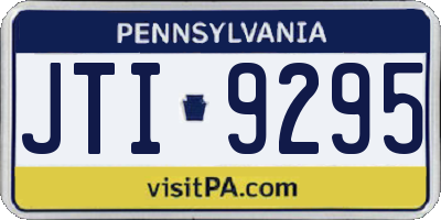 PA license plate JTI9295