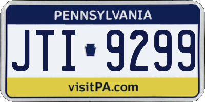 PA license plate JTI9299