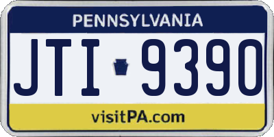 PA license plate JTI9390