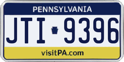 PA license plate JTI9396