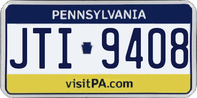 PA license plate JTI9408