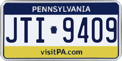 PA license plate JTI9409