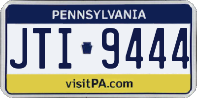 PA license plate JTI9444