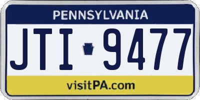 PA license plate JTI9477