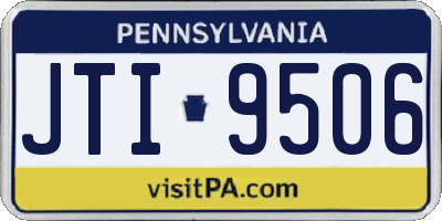 PA license plate JTI9506
