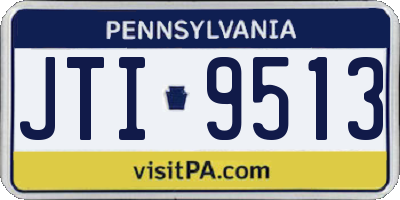 PA license plate JTI9513