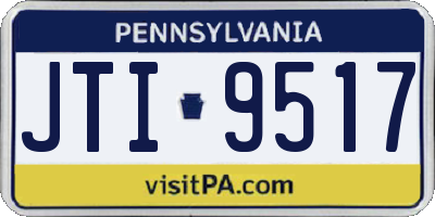 PA license plate JTI9517
