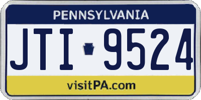 PA license plate JTI9524