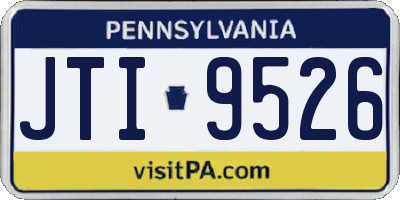 PA license plate JTI9526
