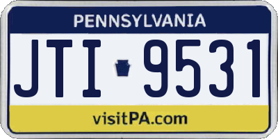 PA license plate JTI9531