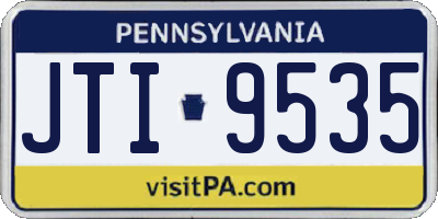 PA license plate JTI9535