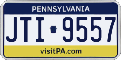 PA license plate JTI9557