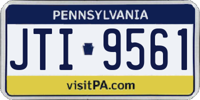 PA license plate JTI9561
