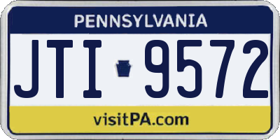 PA license plate JTI9572