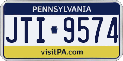 PA license plate JTI9574