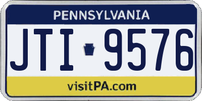 PA license plate JTI9576