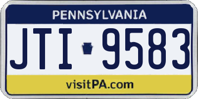PA license plate JTI9583