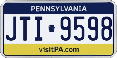 PA license plate JTI9598