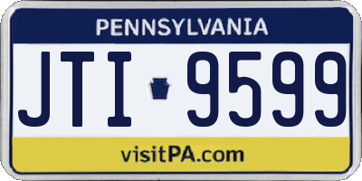 PA license plate JTI9599