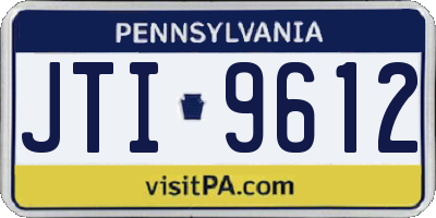 PA license plate JTI9612