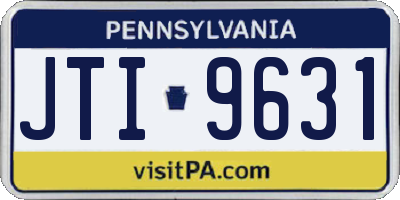 PA license plate JTI9631