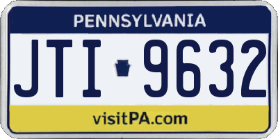 PA license plate JTI9632