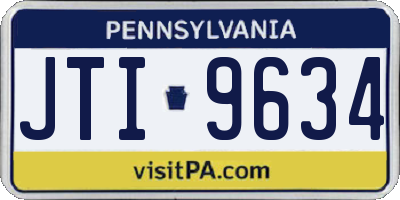 PA license plate JTI9634